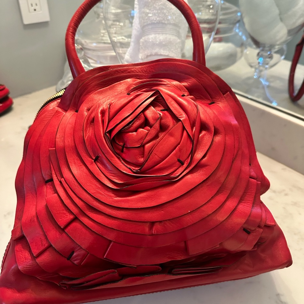 Closet overhaul vintage Valentino rosette tote
